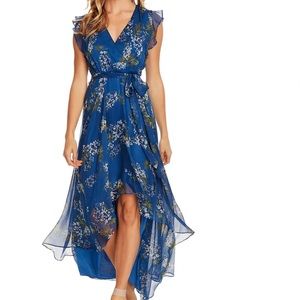 Vince Camuto Blue Weeping Willows  High/Low Dress